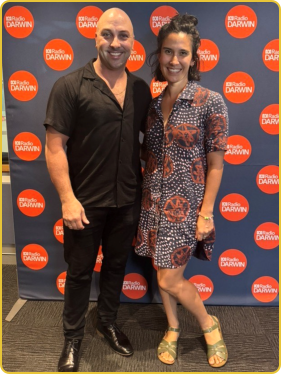 Matt with Jess Ong from ABC Darwin Radio